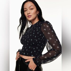 Like New Aritzia Wilfred Tempest Floral Blouse Size XXS